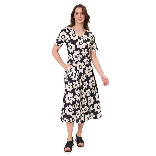 Lemon Tree Marta Dress Black White Floral